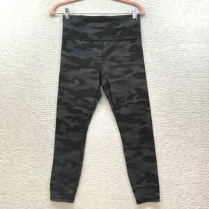 Athleta Leggings Womens Medium Black Elation Camo 7/8 Tight Gym Workout Yoga